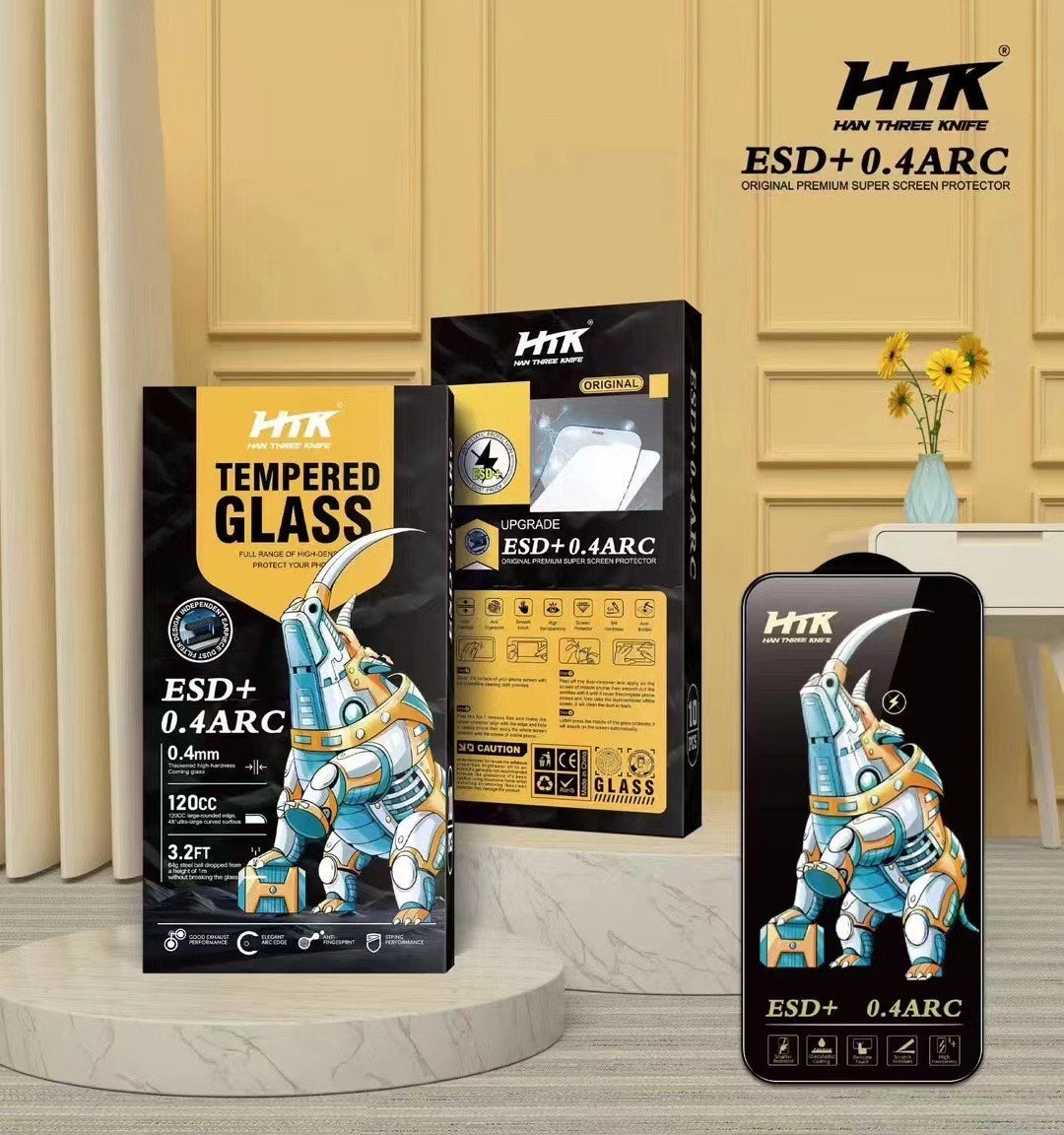 HTK 9H+ Privacy anti static screen protector, anti touch marks unbreakable for iphone 17 pro & pro max with micro curved edges and case friendly