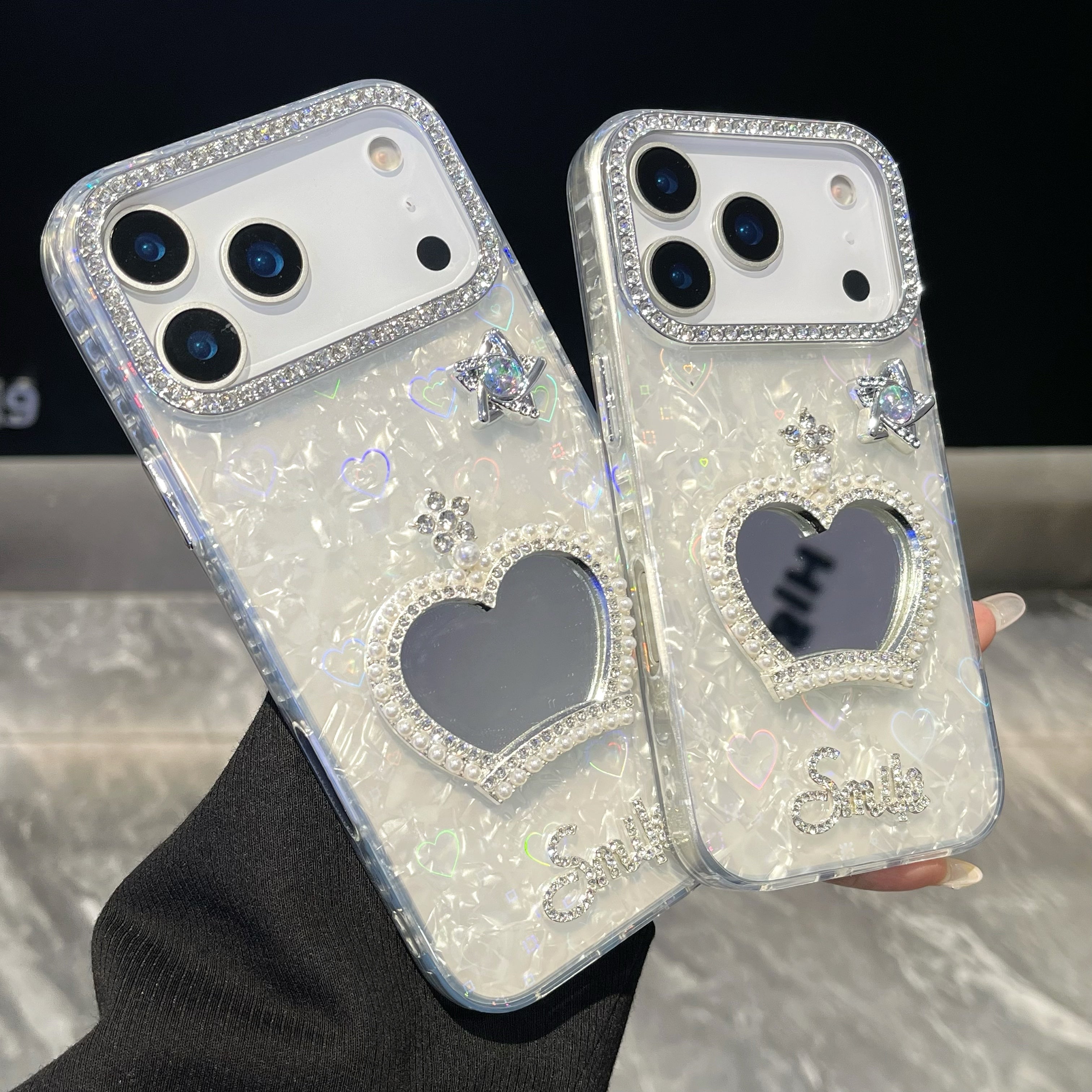 Princess crown 3D Heart reflective IPHONE 17 PRO/ PRO MAX Cases