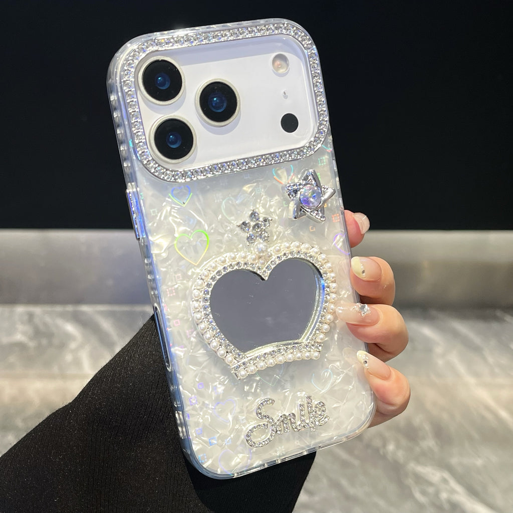 Princess crown 3D Heart reflective IPHONE 17 PRO/ PRO MAX Cases