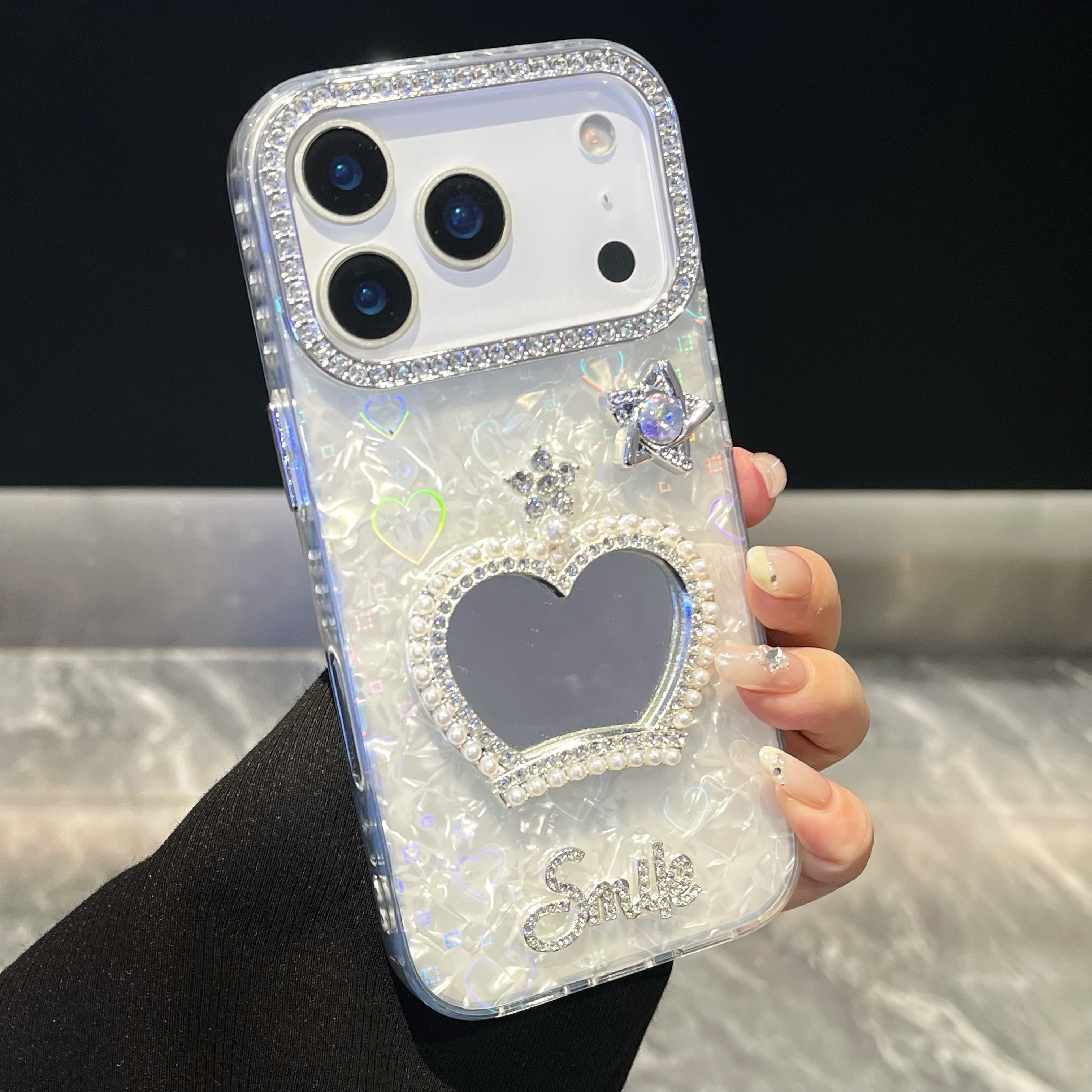 Princess crown 3D Heart reflective IPHONE 17 PRO/ PRO MAX Cases