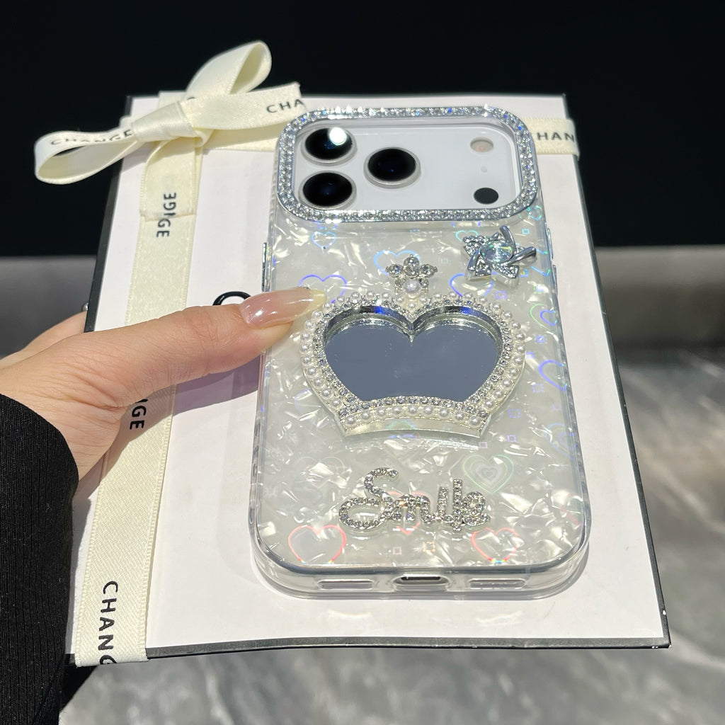 Princess crown 3D Heart reflective IPHONE 17 PRO/ PRO MAX Cases