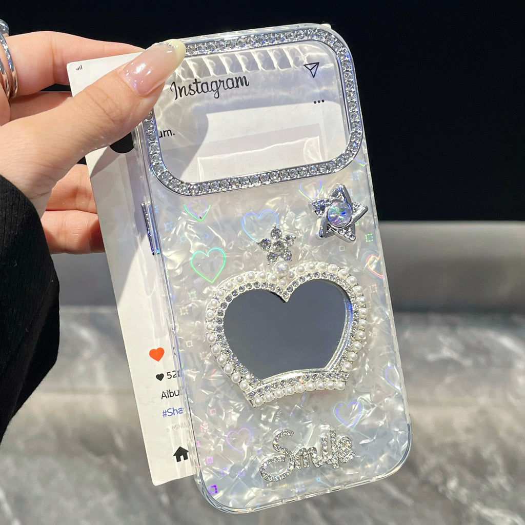 Princess crown 3D Heart reflective IPHONE 17 PRO/ PRO MAX Cases