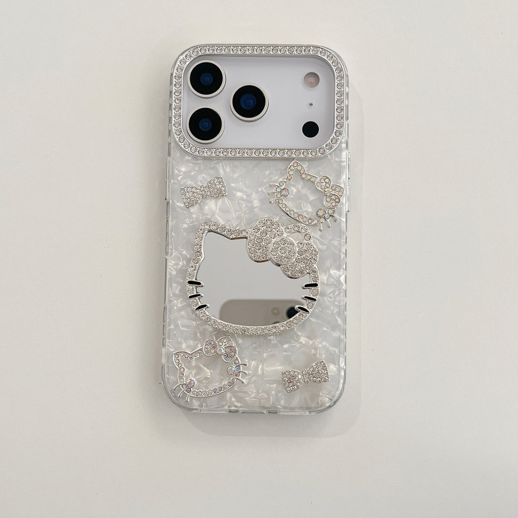 Cute Hello kitty 3D Heart reflection IPHONE 17 PRO/ PRO MAX Cases