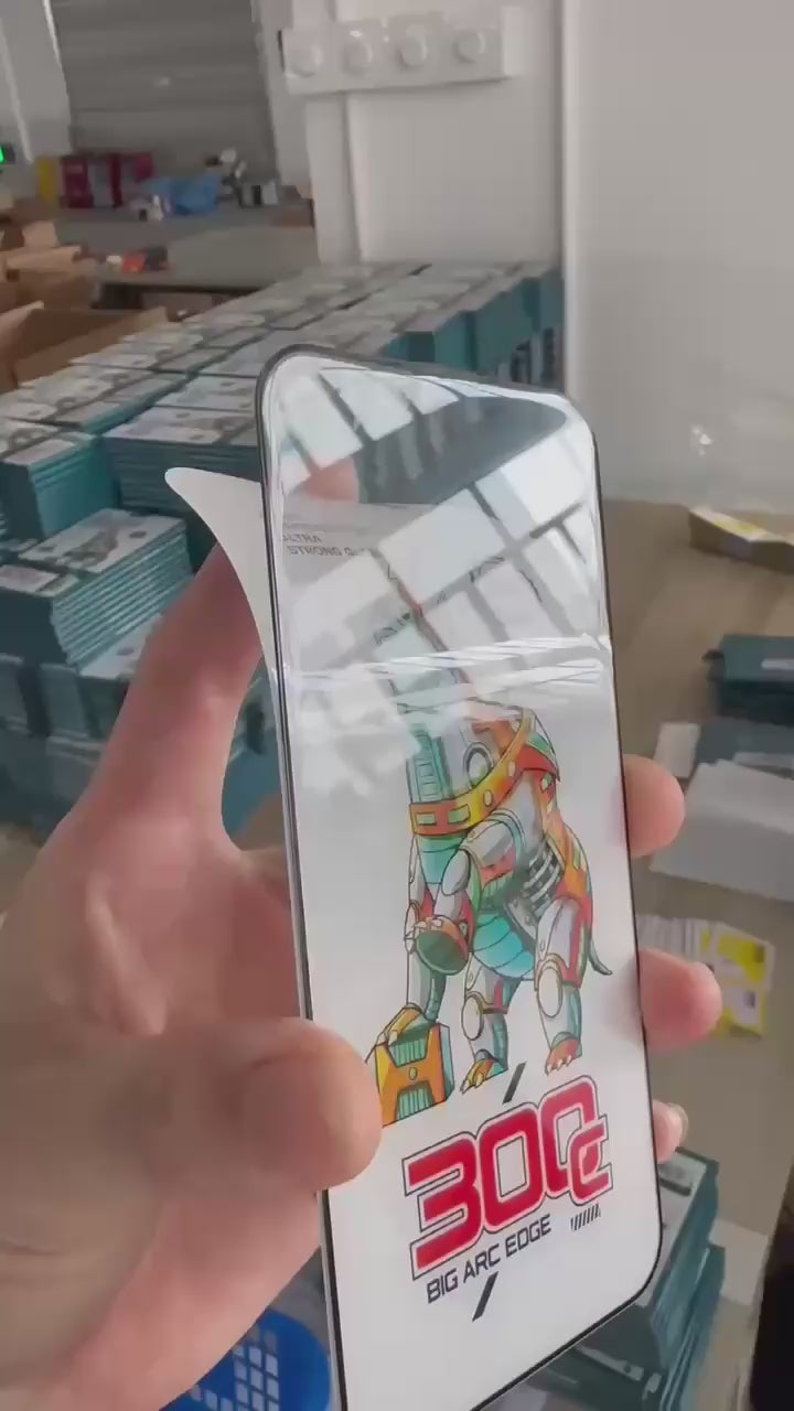 HTK Big ARC Edge premium tempered glass screen protector fo iphone 17 pro/ pro max , shattered proof,shockproof,unbreakable and case friendly (100% screen guard)